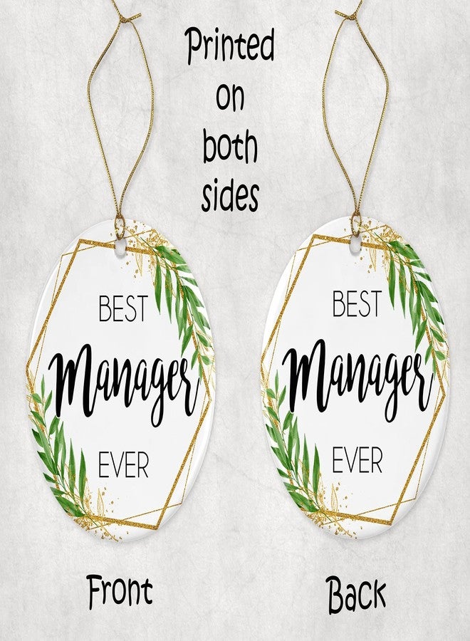 WolfeDesignPDD Manager Christmas Ornament - Christmas Ornament Gift for Manager - World's Best Manager - Best Manager Ever - Manager Gifts Printed on Both Sides - Image 3